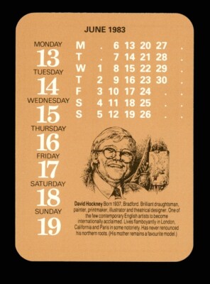 1 x Spielkarte David Hockney 1937-2026 Painter 2 of Clubs Q95