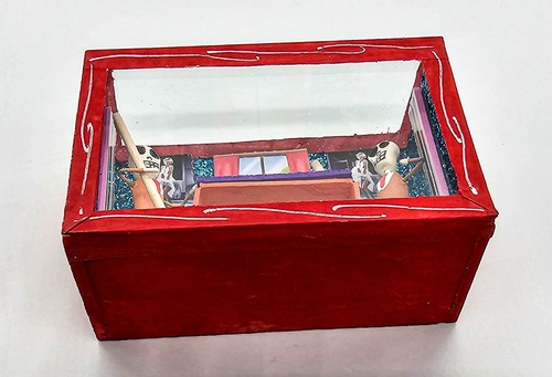 Billiards Game Mexican Day of the Dead Shadow Box Marilyn Monroe Pin-Ups - New - Picture 9 of 12