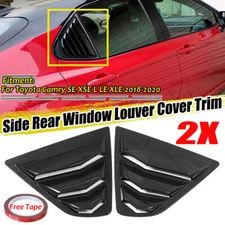 Carbon Style Rear Side Window Louver Cover for Toyota Camry 2018 2019 2020 2024