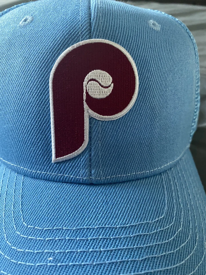 Philadelphia Phillies Vintage Throwback 1970’s Logo Baseball Trucker Hat Cap NEW - Image 2 of 4