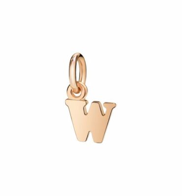 Dodo Anhänger Buchstabe ''W'' kleine Größe 9k Roségold Ref.DLET9P/W
