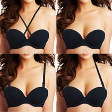 Invisible Push Up Bra Thick Padded 3 Hooks Strapless New Lingerie Multiway Bras
