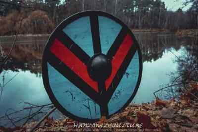 24'' Medieval Knights Viking TORVI Shield, Battle Ready Wooden Round Shield