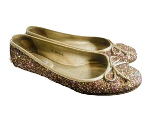 gold sparkly flats