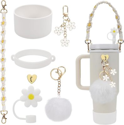 #ad 7Pcs Bling Bow Cup Accessories Decor for Stanley Charms 40oz amp; 30oz Tumbler $19.99