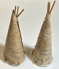 Sandpoint, Idaho 4 1/4&rdquo; Souvenir Teepee Paperweight Set