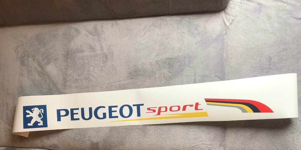 Bande Pare-Soleil Peugeot Sport 106 Rallye 1 anti Éblouissement pour Pare-Brise 106