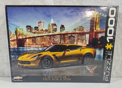 2015 Corvette Z06 Puzzle Out For A Spin 19'' x 26'' 1000 Piece Puzzle 611973 New