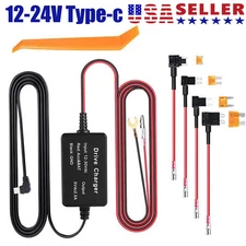 Universal Dash Cam Hardwire Kit Type C Hard Wire Cable Fuse 12-24V for Car DVR