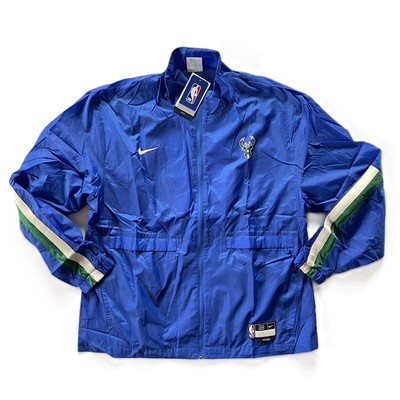 Nike Courtside NBA Milwaukee Bucks Track Top Jacke Jacket Trainingsjacke Blau XL