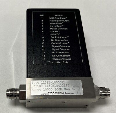 MKS Mass Flow Controller 1159B-10000RV 10000 sccm Range