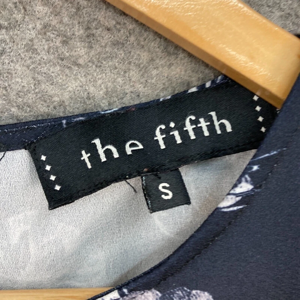 Mono The Fifth para mujer talla S pequeño azul floral media manga cuello redondo 42926 Foto 4 de 4