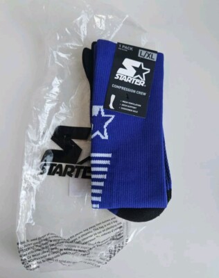 Starter Men s Compression Socks Blue Black 1-Pair L/XL Large Extralarge