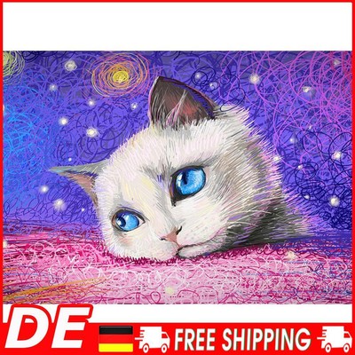 5D DIY Full Drill Diamond Painting Cat Cross Stitch Embroidery Set (G-2869)