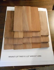 18 Walnut KNIFE BLOCK,HANDEL SCALES. 1/4" X 1 1/2" X 5" 