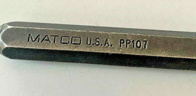 MATCO TOOLS USA PIN PUNCH 7 LONG 1/2 HEX STOCK PP107 MADE IN USA