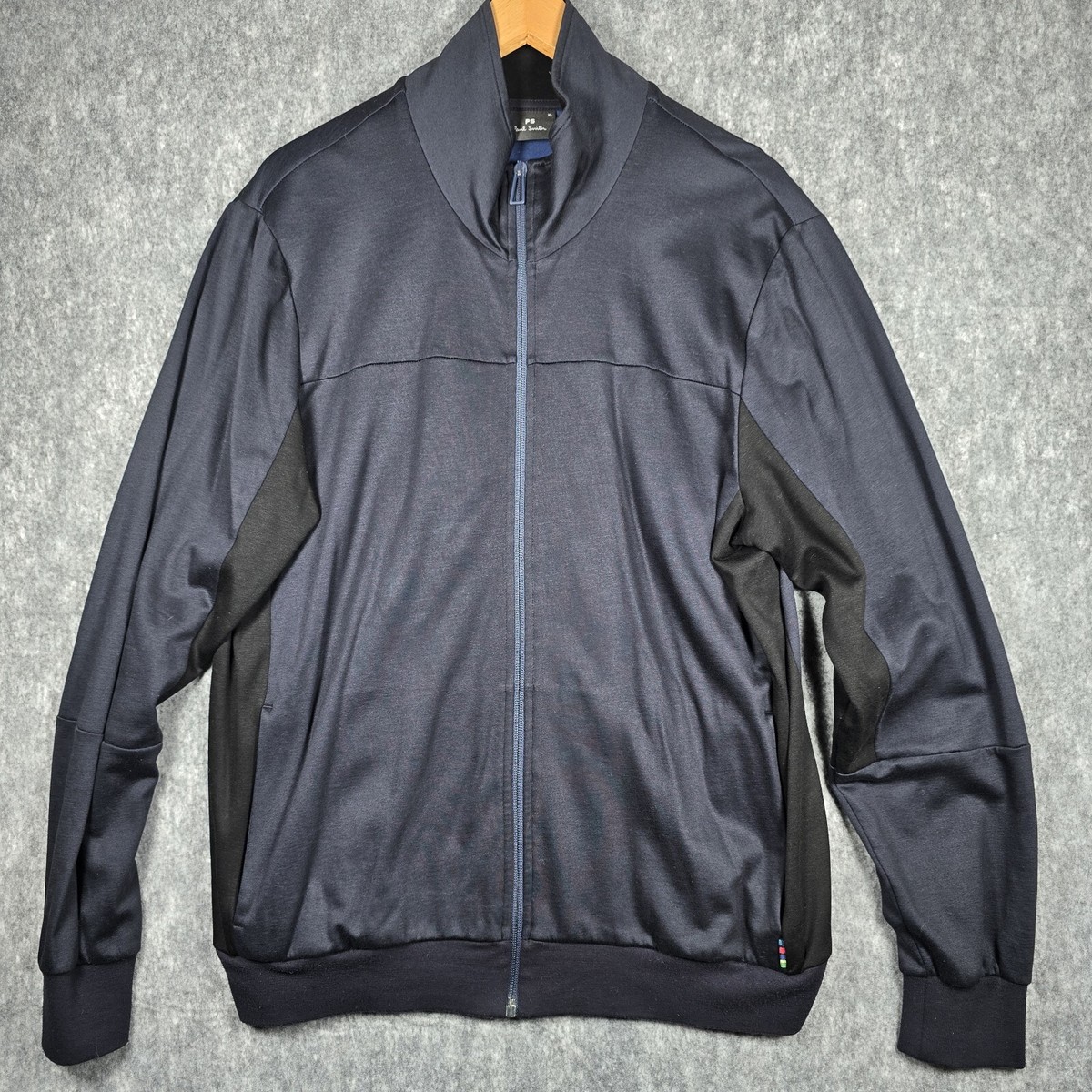 Paul Smith PS Men's Dark Navy Blue Black Full Zip Track Jacket XL
