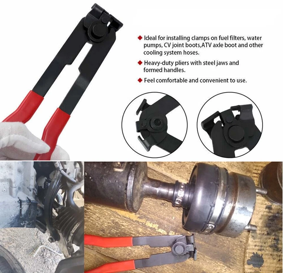 Herramienta de alicates de abrazadera de arranque de eje articulado CV con 18 bandas de prensado para automóvil/ATV Foto 2 de 4