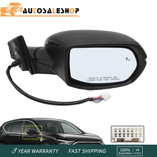 For 2017-2022 Honda CR-V North America Built Models Passenger Side Power Mirror