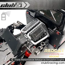 Triple Performance Exhaust /w Faux Engine for Redcat Ascent / Fusion