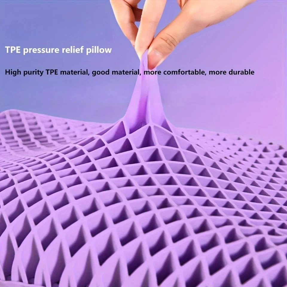 Pectin Pillow Breathable Air Layer TPE Pillow Washable with Water, Zero Pressure - Image 4 of 4