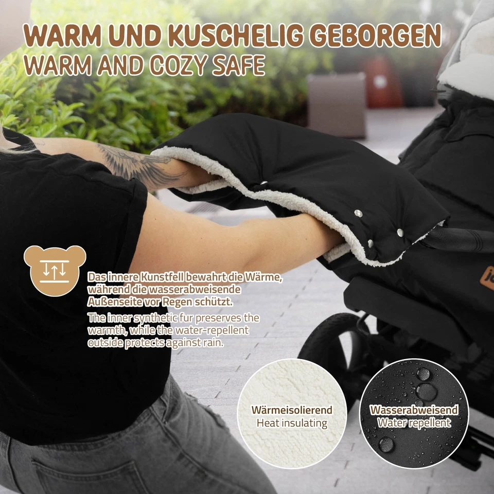 Joyz Kinderwagenmuff Handmuff Handwärmer Handschuhe Kälteschutz Muff  Winter - Bild 4 von 4