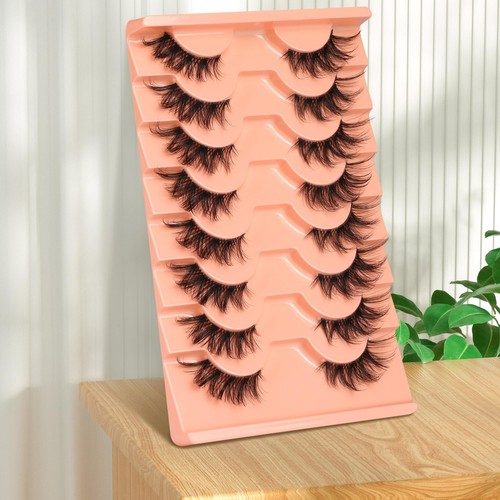 Half Lashes Fluffy False Eyelashes Cat Eye Lashes Mink Wispy Thick Fake Eyela... - Picture 7 of 9