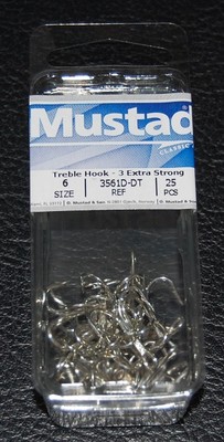 Amo Triplo Mustad 3563D-DT Taglia 2 – Rivestito Duratin Per Acqua Salata E Dolce (Scegli QTY)