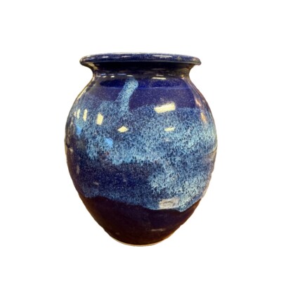 Bruning Pottery Seattle Washington Blue Planter