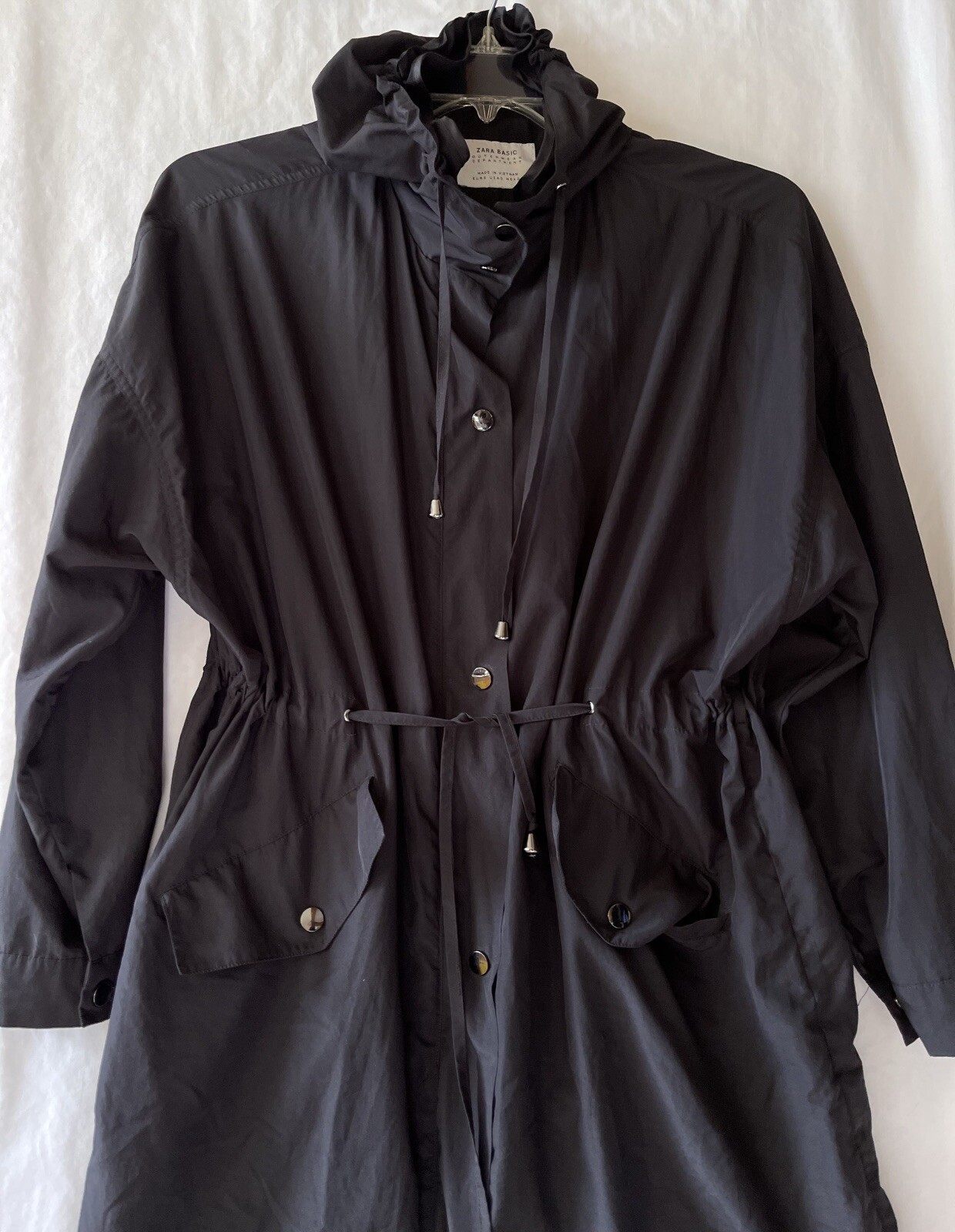 ZARA BASIC Outerwear Department, Black Anorak Jac… - image 2