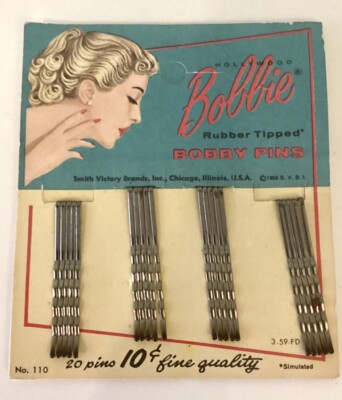 Vintage NOS Hollywood Smith Victory 20 Piece Purse Pack Steel Bobby Pins