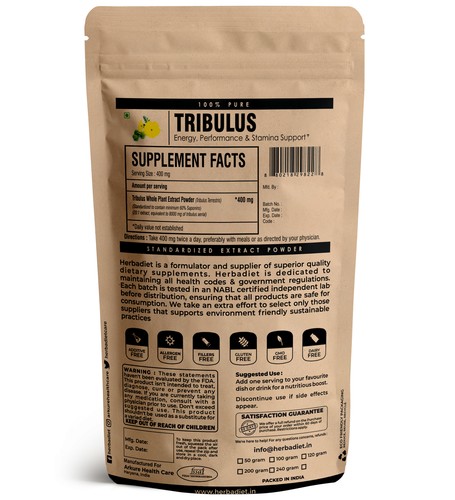Tribulus Terrestris 20:1 Extract Powder 60% Saponins Muscle Booster - Picture 2 of 3
