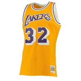Mitchell & Nes Magic Johnson Los Angeles Lakers 1984/85 Swingman Jersey Gold