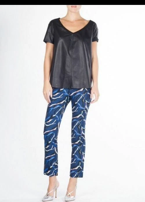 $425 Elizabeth & James ESME Leather T-Shirt  - Image 4 of 4