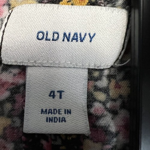 Old Navy Girls Toddler Floral Dress Shirt Size 4T Button Up Multicolor and Comfy - Picture 9 of 23