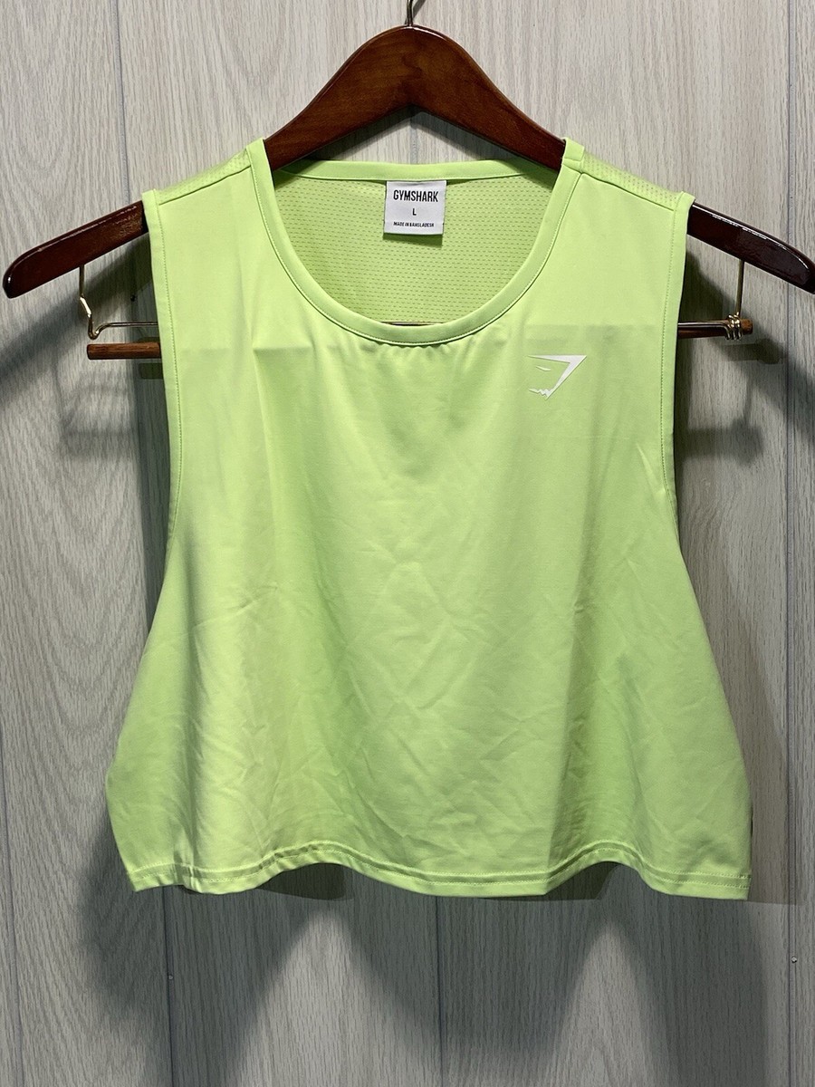 Gymshark Women's Large Training Crop Tank Top Green