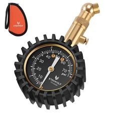 Tire Pressure Gauge 0-75 PSI with Glow Dial, Accurate Air Pressure Measurement