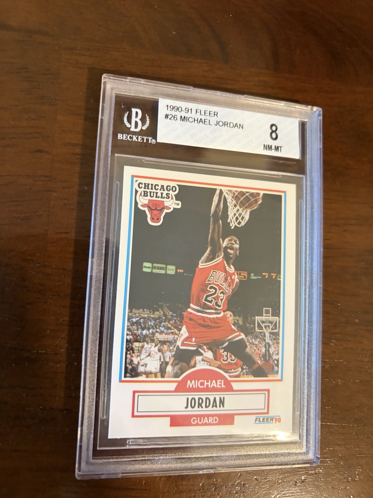 1990-91 Fleer #26 Michael Jordan - Chicago Bulls BGS 8 W/9 Sub