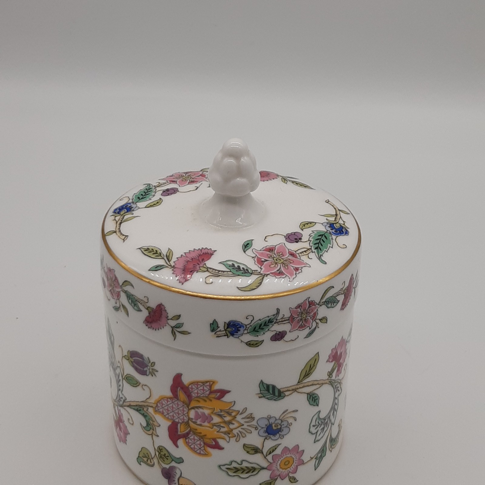 Minton Haddon Hall Lidded Trinket Box Ginger Jar Bone China Made in England Mint image 2