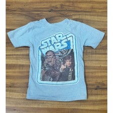 TODDLER 3-4T 1970s Vintage Blue Star Wars T Shirt