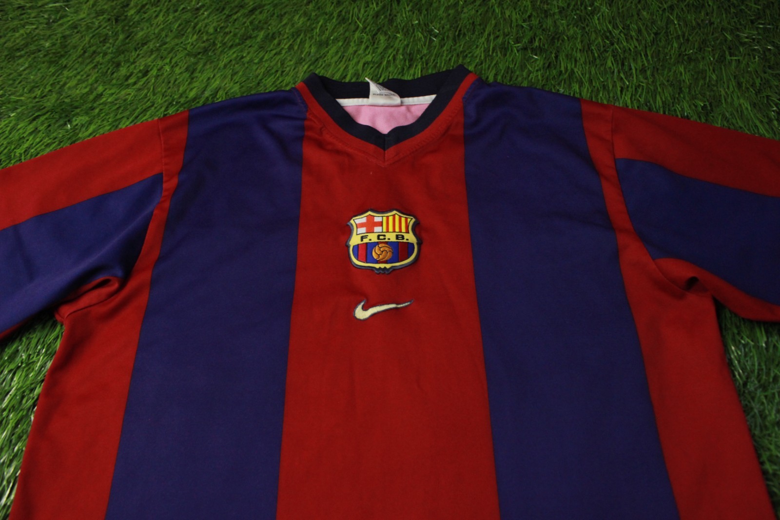 BARCELONA BARCA 1998-1999 VTG FOOTBALL SHIRT JERSEY HOME NIKE ORIGINAL SIZE L thumbnail 2