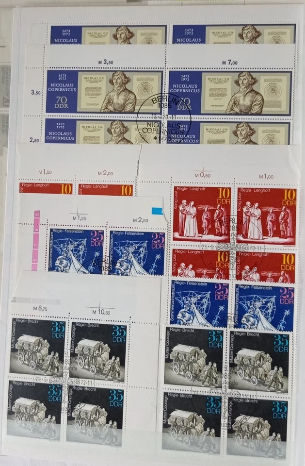 EAST GERMANY DDR 1973 STAMPS/SETS IN USED CTO BLOCKS, SPECIAL CANCELS - Image 2 of 4