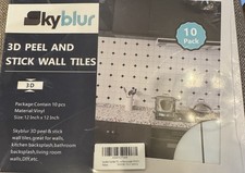 New Skyblur 3D Peel and Stick White Wall Tiles 12 x 12 Vinyl