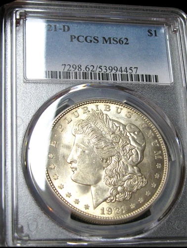 1921-D Morgan Dollar Silver  ---- MS-62 PCGS Graded ---- #419C