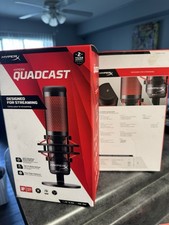 HyperX QuadCast USB Gaming Microphone with LED for PC, PS4/PS5, Mac Red