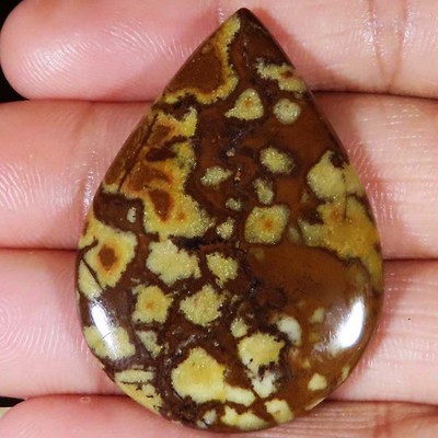 71,64 Ct Natürlicher Bild Jasper Birnen Cabochon Lose Edelstein 32x46x5 Mm NF564