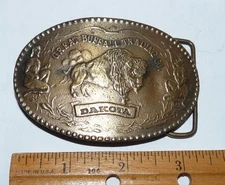 Vintage 1973 Bergamot Brass Works W-36 Great Buffalo Trading Co Belt Buckle