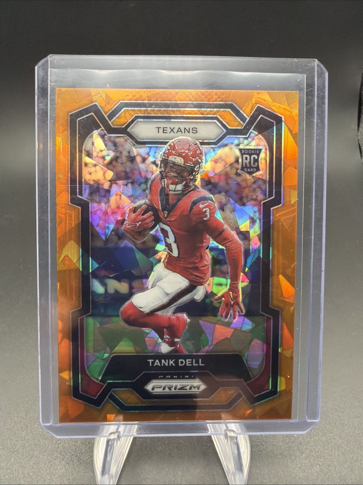 2023 Panini Prizm - Rookies Tank Dell #341 Orange Ice Prizm (RC)