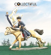 LEAD SOLDIER MOUNTED ON HORSE - NAPOLEONIC / COSSACK  BEAUTY BRITAINS SIZE  