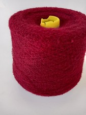 1 Kg Effektgarn Kone Rot Wolle Stricken Häkeln 